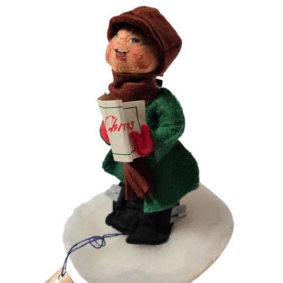1989 Annalee Mobilitee 7" Boy Caroler #7262 Doll Adorable Hand Painted Face - Picture 3 of 7